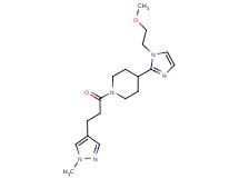 4-[1-(2-methoxyethyl)-1H-imidazol-2-yl]-1-[3-(1-methyl-1H-pyrazol-4-yl)propanoyl]piperidine