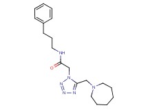 2-[5-(1-azepanylmethyl)-1H-tetrazol-1-yl]-N-(3-phenylpropyl)acetamide