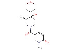 5-{[(3R*,4R*)-4-hydroxy-3-methyl-4-(tetrahydro-2H-pyran-4-yl)-1-piperidinyl]carbonyl}-1-methyl-2(1H)-pyridinone