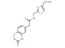 N-[(4-ethyl-1,3-thiazol-2-yl)methyl]-2-(3-oxo-3,4-dihydro-2H-1,4-benzoxazin-6-yl)acetamide