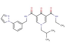 N-ethyl-1-isobutyl-4-oxo-N'-[3-(1H-pyrazol-1-yl)benzyl]-1,4-dihydro-3,5-pyridinedicarboxamide