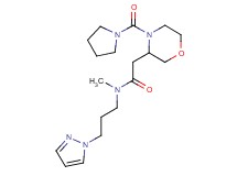 N-methyl-N-[3-(1H-pyrazol-1-yl)propyl]-2-[4-(1-pyrrolidinylcarbonyl)-3-morpholinyl]acetamide