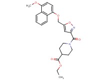 ethyl 1-[(5-{[(4-methoxy-1-naphthyl)oxy]methyl}-3-isoxazolyl)carbonyl]-4-piperidinecarboxylate