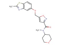N-methyl-5-{[(2-methyl-1,3-benzothiazol-5-yl)oxy]methyl}-N-(tetrahydro-2H-pyran-4-yl)-3-isoxazolecarboxamide