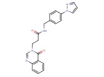 3-(4-oxoquinazolin-3(4H)-yl)-N-[4-(1H-pyrazol-1-yl)benzyl]propanamide