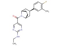 N-ethyl-5-{[(3-endo)-3-(4-fluoro-3-methylphenyl)-8-azabicyclo[3.2.1]oct-8-yl]carbonyl}-2-pyrimidinamine