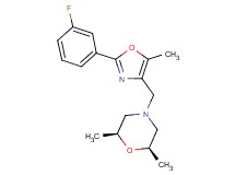(2R*,6S*)-4-{[2-(3-fluorophenyl)-5-methyl-1,3-oxazol-4-yl]methyl}-2,6-dimethylmorpholine