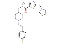 N-({1-[2-(4-fluorophenyl)ethyl]-4-piperidinyl}methyl)-N-methyl-2-(1-pyrrolidinylmethyl)-1,3-thiazole-5-carboxamide