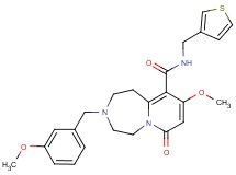 9-methoxy-3-(3-methoxybenzyl)-7-oxo-N-(3-thienylmethyl)-1,2,3,4,5,7-hexahydropyrido[1,2-d][1,4]diazepine-10-carboxamide