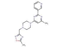 4-methyl-6-{4-[(5-methyl-1,2,4-oxadiazol-3-yl)methyl]piperazin-1-yl}-2-pyridin-3-ylpyrimidine