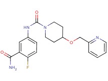 N-[3-(aminocarbonyl)-4-fluorophenyl]-4-(pyridin-2-ylmethoxy)piperidine-1-carboxamide