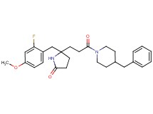 5-[3-(4-benzyl-1-piperidinyl)-3-oxopropyl]-5-(2-fluoro-4-methoxybenzyl)-2-pyrrolidinone