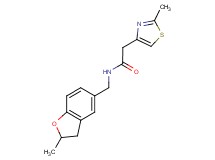 N-[(2-methyl-2,3-dihydro-1-benzofuran-5-yl)methyl]-2-(2-methyl-1,3-thiazol-4-yl)acetamide