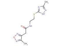 2-(4-methyl-1,2,5-oxadiazol-3-yl)-N-{2-[(3-methyl-1H-1,2,4-triazol-5-yl)thio]ethyl}acetamide