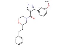 4-{[3-(3-methoxyphenyl)-1H-pyrazol-4-yl]carbonyl}-2-(2-phenylethyl)morpholine