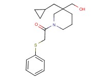 {3-(cyclopropylmethyl)-1-[(phenylthio)acetyl]piperidin-3-yl}methanol