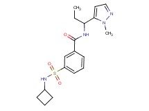 3-[(cyclobutylamino)sulfonyl]-N-[1-(1-methyl-1H-pyrazol-5-yl)propyl]benzamide
