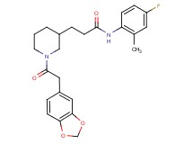 3-[1-(1,3-benzodioxol-5-ylacetyl)-3-piperidinyl]-N-(4-fluoro-2-methylphenyl)propanamide