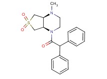 (4aS*,7aR*)-1-(diphenylacetyl)-4-methyloctahydrothieno[3,4-b]pyrazine 6,6-dioxide