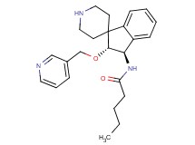 N-[(2R*,3R*)-2-(3-pyridinylmethoxy)-2,3-dihydrospiro[indene-1,4'-piperidin]-3-yl]pentanamide