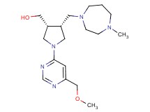 {(3R*,4R*)-1-[6-(methoxymethyl)-4-pyrimidinyl]-4-[(4-methyl-1,4-diazepan-1-yl)methyl]-3-pyrrolidinyl}methanol