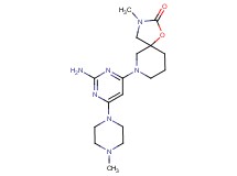 7-[2-amino-6-(4-methyl-1-piperazinyl)-4-pyrimidinyl]-3-methyl-1-oxa-3,7-diazaspiro[4.5]decan-2-one