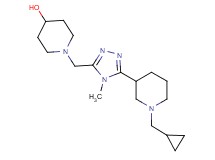 1-({5-[1-(cyclopropylmethyl)piperidin-3-yl]-4-methyl-4H-1,2,4-triazol-3-yl}methyl)piperidin-4-ol