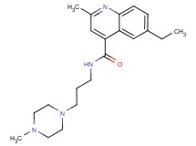 6-ethyl-2-methyl-N-[3-(4-methyl-1-piperazinyl)propyl]-4-quinolinecarboxamide
