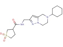 N-[(5-cyclohexyl-4,5,6,7-tetrahydropyrazolo[1,5-a]pyrazin-2-yl)methyl]tetrahydrothiophene-3-carboxamide 1,1-dioxide
