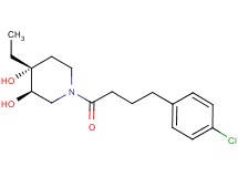 (3R*,4R*)-1-[4-(4-chlorophenyl)butanoyl]-4-ethylpiperidine-3,4-diol