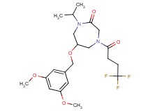 6-[(3,5-dimethoxybenzyl)oxy]-1-isopropyl-4-(4,4,4-trifluorobutanoyl)-1,4-diazepan-2-one