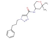 N-(2,2-dimethyltetrahydro-2H-pyran-4-yl)-1-(3-phenylpropyl)-1H-1,2,3-triazole-4-carboxamide