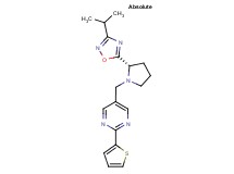 5-{[(2S)-2-(3-isopropyl-1,2,4-oxadiazol-5-yl)pyrrolidin-1-yl]methyl}-2-(2-thienyl)pyrimidine