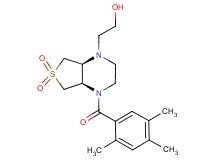 2-[(4aR*,7aS*)-6,6-dioxido-4-(2,4,5-trimethylbenzoyl)hexahydrothieno[3,4-b]pyrazin-1(2H)-yl]ethanol