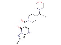 2-methyl-6-({4-[1-(4-morpholinyl)ethyl]-1-piperidinyl}carbonyl)pyrazolo[1,5-a]pyrimidin-7(4H)-one