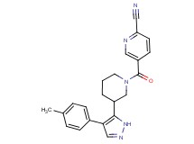 5-({3-[4-(4-methylphenyl)-1H-pyrazol-5-yl]piperidin-1-yl}carbonyl)pyridine-2-carbonitrile