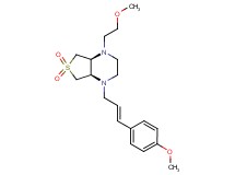 (4aR*,7aS*)-1-(2-methoxyethyl)-4-[(2E)-3-(4-methoxyphenyl)prop-2-en-1-yl]octahydrothieno[3,4-b]pyrazine 6,6-dioxide