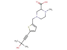 4-{[5-(3-hydroxy-3-methylbut-1-yn-1-yl)-2-thienyl]methyl}-1-methylpiperazine-2-carboxylic acid