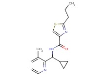 N-[cyclopropyl(3-methylpyridin-2-yl)methyl]-2-propyl-1,3-thiazole-4-carboxamide