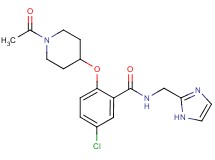 2-[(1-acetyl-4-piperidinyl)oxy]-5-chloro-N-(1H-imidazol-2-ylmethyl)benzamide