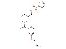 N-({1-[3-(allyloxy)benzoyl]-3-piperidinyl}methyl)-2-thiophenesulfonamide