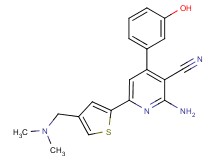 2-amino-6-{4-[(dimethylamino)methyl]-2-thienyl}-4-(3-hydroxyphenyl)nicotinonitrile