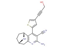 (5R*,8S*)-2-amino-4-[4-(3-hydroxyprop-1-yn-1-yl)-2-thienyl]-6,7,8,9-tetrahydro-5H-5,8-epiminocyclohepta[b]pyridine-3-carbonitrile
