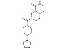 8-[(1-cyclopentylpiperidin-4-yl)carbonyl]hexahydro-2H-pyrazino[1,2-a]pyrazin-1(6H)-one