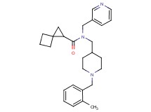 N-{[1-(2-methylbenzyl)-4-piperidinyl]methyl}-N-(3-pyridinylmethyl)spiro[2.3]hexane-1-carboxamide