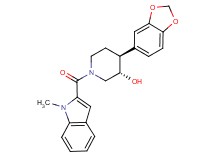 (3S*,4S*)-4-(1,3-benzodioxol-5-yl)-1-[(1-methyl-1H-indol-2-yl)carbonyl]piperidin-3-ol