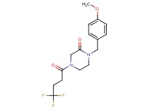 1-(4-methoxybenzyl)-4-(4,4,4-trifluorobutanoyl)-2-piperazinone