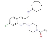 N-{[2-(4-acetyl-1-piperazinyl)-7-chloro-3-quinolinyl]methyl}cycloheptanamine