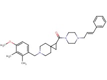 6-(4-methoxy-2,3-dimethylbenzyl)-1-({4-[(2E)-3-phenyl-2-propen-1-yl]-1-piperazinyl}carbonyl)-6-azaspiro[2.5]octane