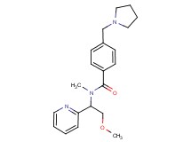 N-(2-methoxy-1-pyridin-2-ylethyl)-N-methyl-4-(pyrrolidin-1-ylmethyl)benzamide
